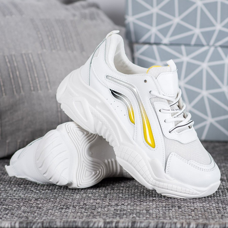 SHELOVET Scarpe da ginnastica bianche alla moda bianca 1