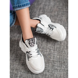 Weide Sneakers alla moda in ecopelle bianca 1