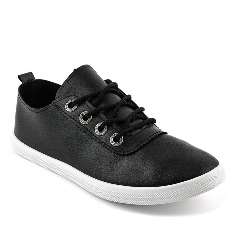 Sneakers classiche nere W9786-1 nero 1
