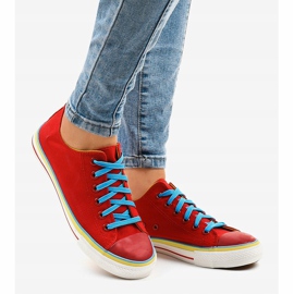 Sneakers basse classiche rosse W03 rosso 2