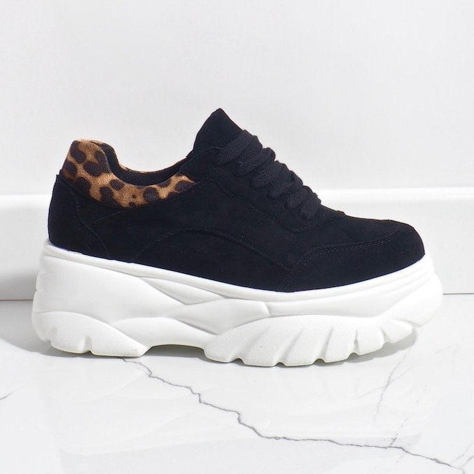 Sneakers sportive in ecopelle scamosciata nere 7816-Y nero 2
