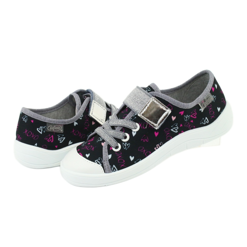 Scarpe per bambini Befado 251Y142 nero rosa grigio 4