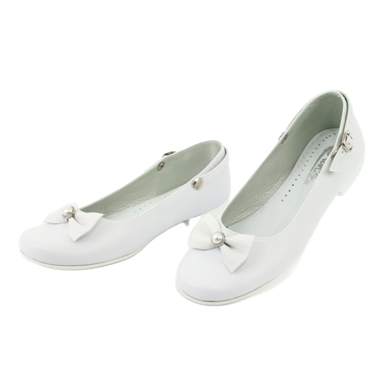 Miko Ballerina di comunione bianca per bambini con un prua 806 1