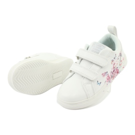 Sneaker American Club Velcro fiori ES11 bianco rosso blu 4