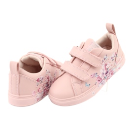 Sneaker American Club Velcro fiori ES11 rosso viola blu rosa 4