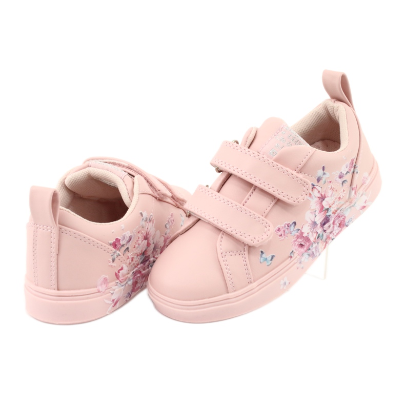 Sneaker American Club Velcro fiori ES11 rosso viola blu rosa 4