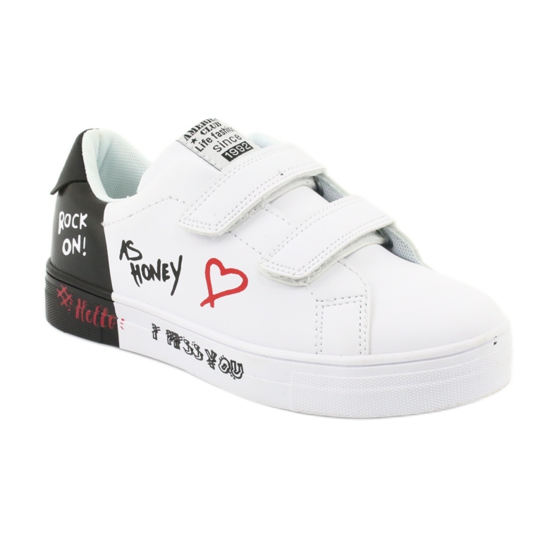 Sneakers American Club ES05 bianche e nere bianco nero 1