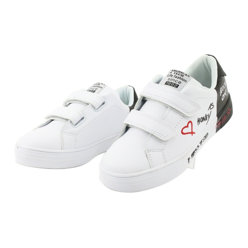 Sneakers American Club ES05 bianche e nere bianco nero 3