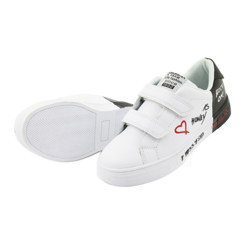 Sneakers American Club ES05 bianche e nere bianca nero 5