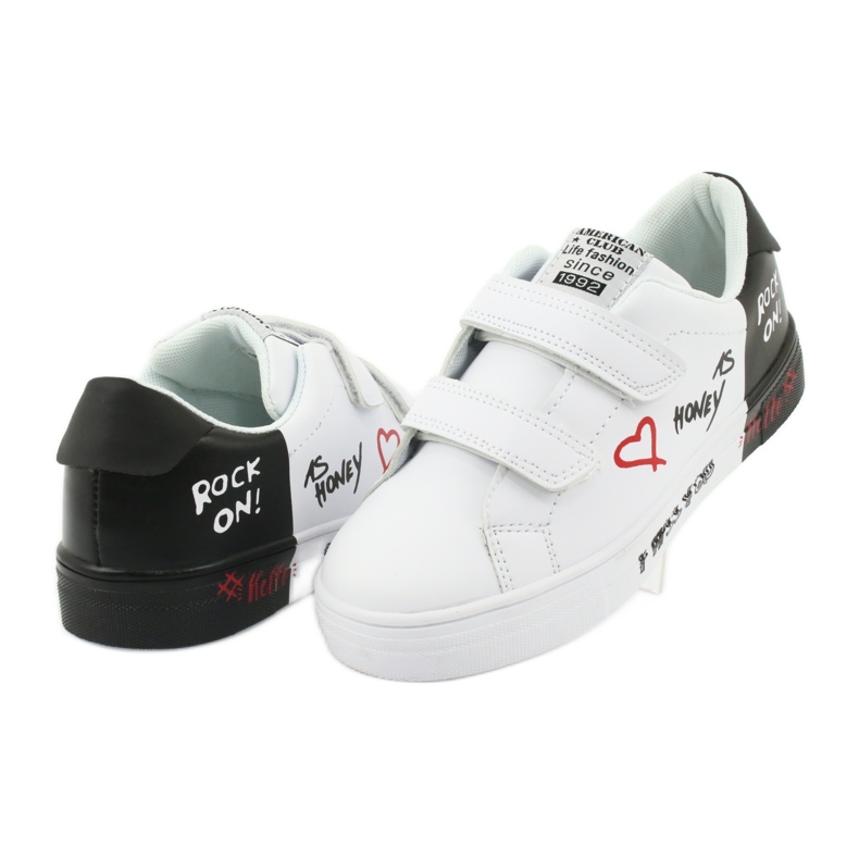 Sneakers American Club ES05 bianche e nere bianco nero 4