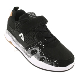 Scarpe sportive per bambini American club BS03 nere bianco nero 1