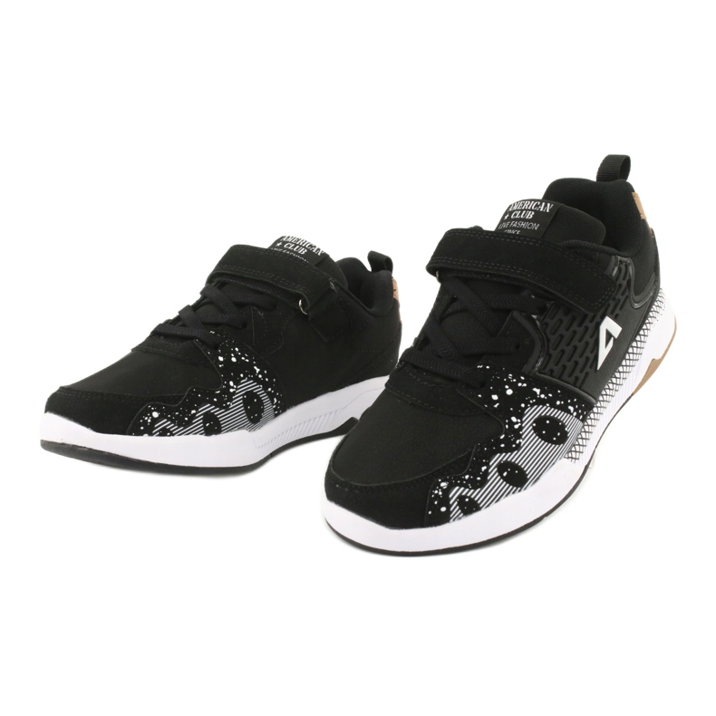 Scarpe sportive per bambini American club BS03 nere bianco nero 3