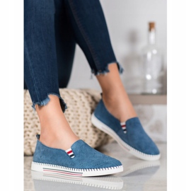 Filippo Sneakers in pelle blu scuro 1