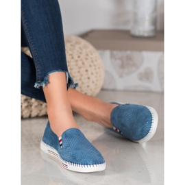 Filippo Sneakers in pelle blu scuro 2