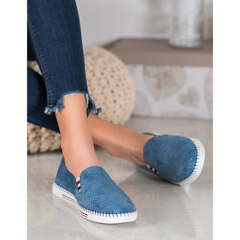 Filippo Sneakers in pelle blu scuro 2
