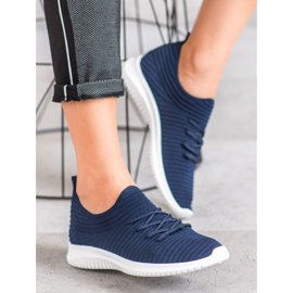 SHELOVET Scarpe Slip-On in tessuto blu 1