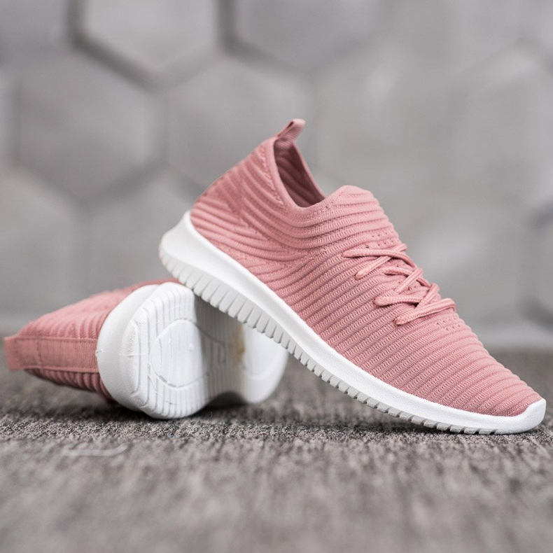 SHELOVET Scarpe Slip-On in tessuto rosa 1