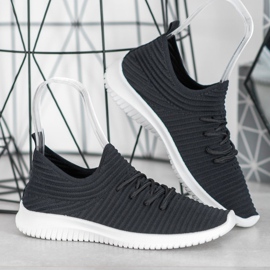 SHELOVET Scarpe Slip-On in tessuto nero 1