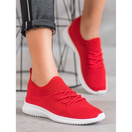 SHELOVET Scarpe Slip-On in tessuto rosso 2