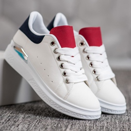 SHELOVET Sneakers Sulla Piattaforma Con Ecopelle bianco 2