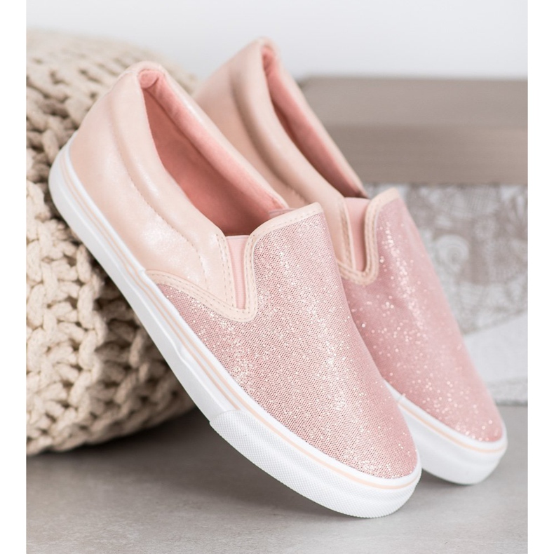 Yes Mile Scarpe da ginnastica rosa slip-on 1