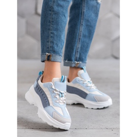 SHELOVET Scarpe alla moda sulla piattaforma blu multicolore 1
