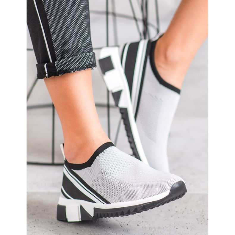 SHELOVET Scarpe Slip-on Con Rete grigio 2