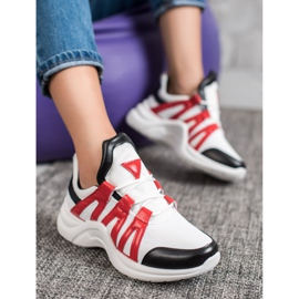 SHELOVET Comode scarpe da ginnastica alla moda bianco multicolore 1