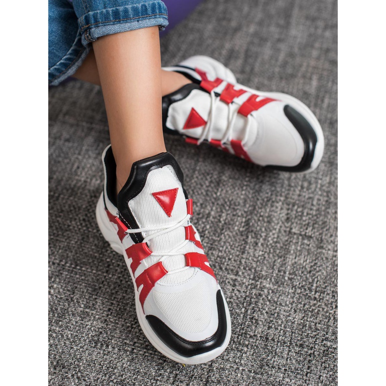 SHELOVET Comode scarpe da ginnastica alla moda bianca multicolore 2