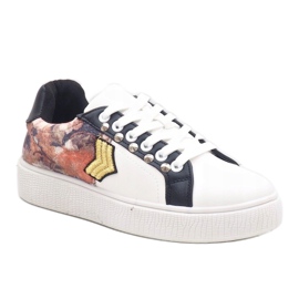 Sneakers bianche riccamente decorate 792-Y bianca 1