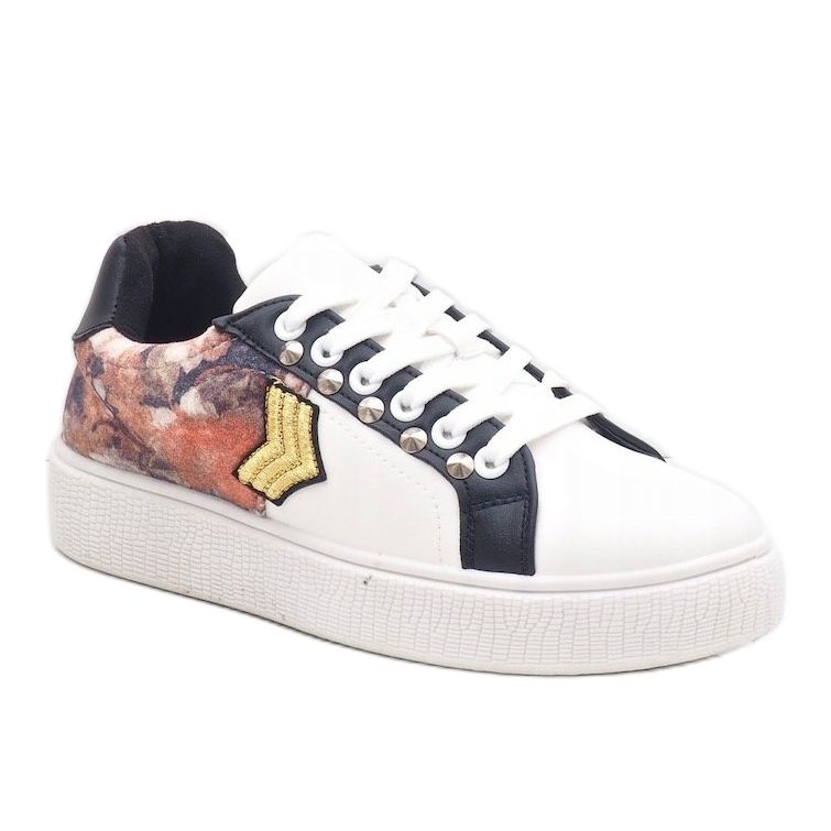 Sneakers bianche riccamente decorate 792-Y bianco 1