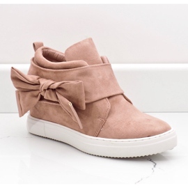 Sneakers in pelle scamosciata rosa XW37320 1