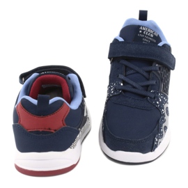 Scarpe sportive per bambini American club BS03 blu navy bianco 4