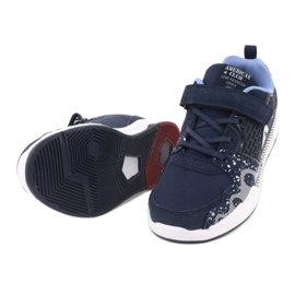 Scarpe sportive per bambini American club BS03 blu navy bianco 5
