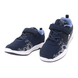 Scarpe sportive per bambini American club BS03 blu navy bianco 3