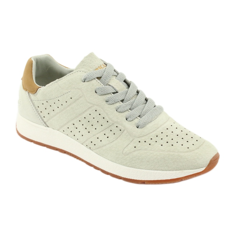 Scarpe sportive in pelle American Club AA04 beige 1