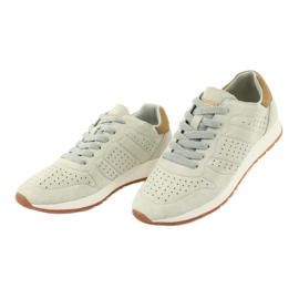 Scarpe sportive in pelle American Club AA04 beige 2