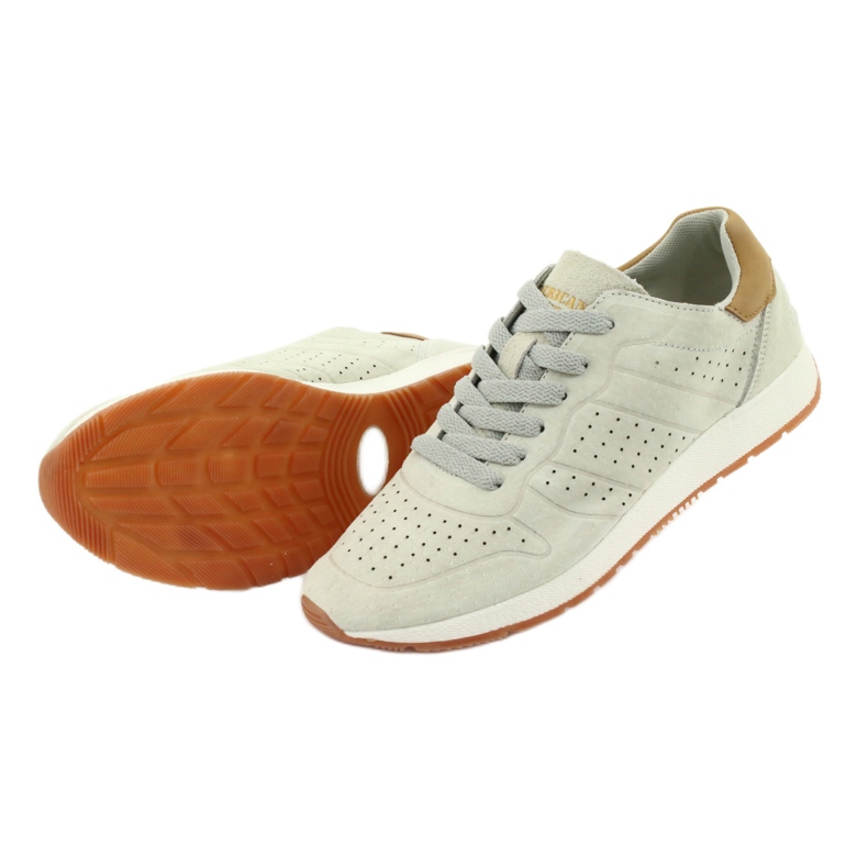 Scarpe sportive in pelle American Club AA04 beige 4