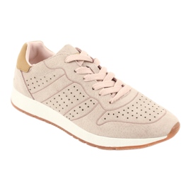 American Club AA06 scarpe sportive da donna in pelle, rosa cipria 1