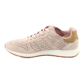 American Club AA06 scarpe sportive da donna in pelle, rosa cipria 2
