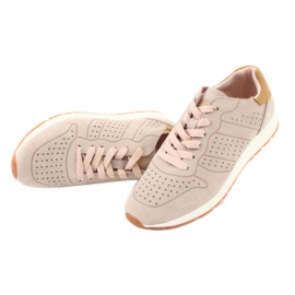 American Club AA06 scarpe sportive da donna in pelle, rosa cipria 6