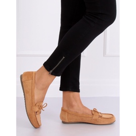 Mocassini classici da donna cammello 77-202 Camel marrone 2