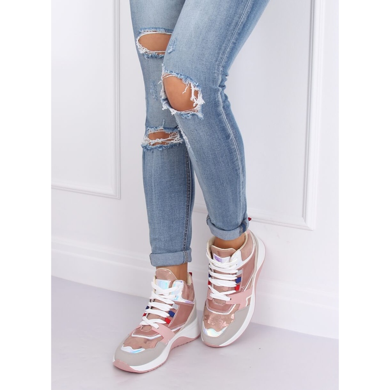 Sneakers alte D20-2 Rosa multicolore 2