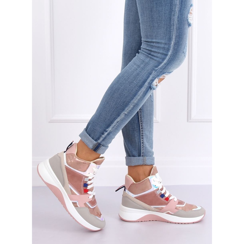Sneakers alte D20-2 Rosa multicolore 1