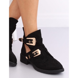 Stivali neri tagliati ZE01P Nero 2