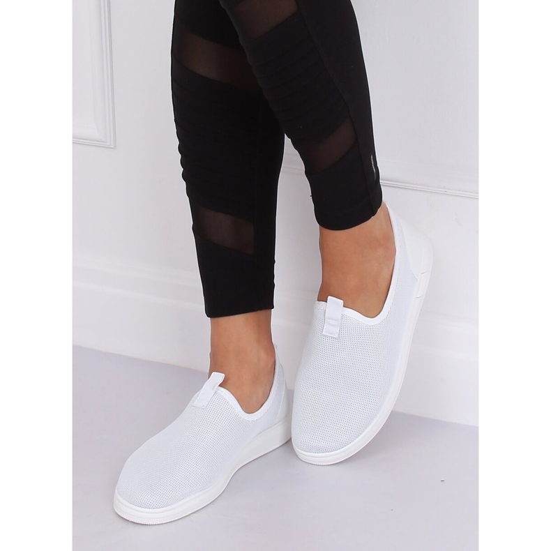 1066 Sneakers slip-on bianche bianca 1