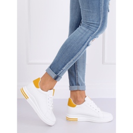 Sneakers da donna bianche CC-15 gialle bianca 2