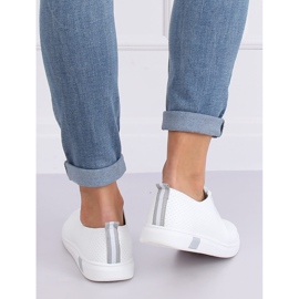 Sneakers stringate bianche e grigie BB77 Grey bianca grigio 2