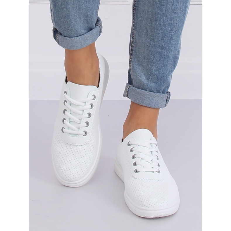 Sneakers stringate bianche e grigie BB77 Grey bianco grigio 1