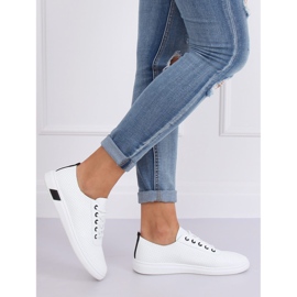 Sneakers stringate bianche e nere BB77 Black bianca nero 2